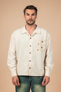 Beige Long Sleeve Linen Shirt