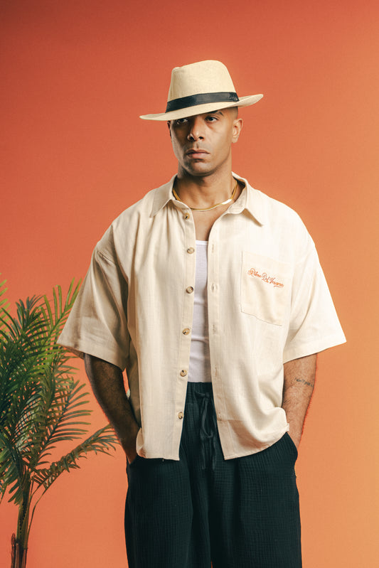 RDV Boxy Fit Linen Shirt - Off White
