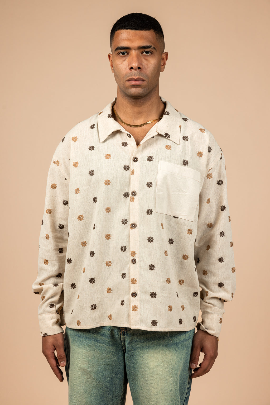 Embroidered Linen Shirt