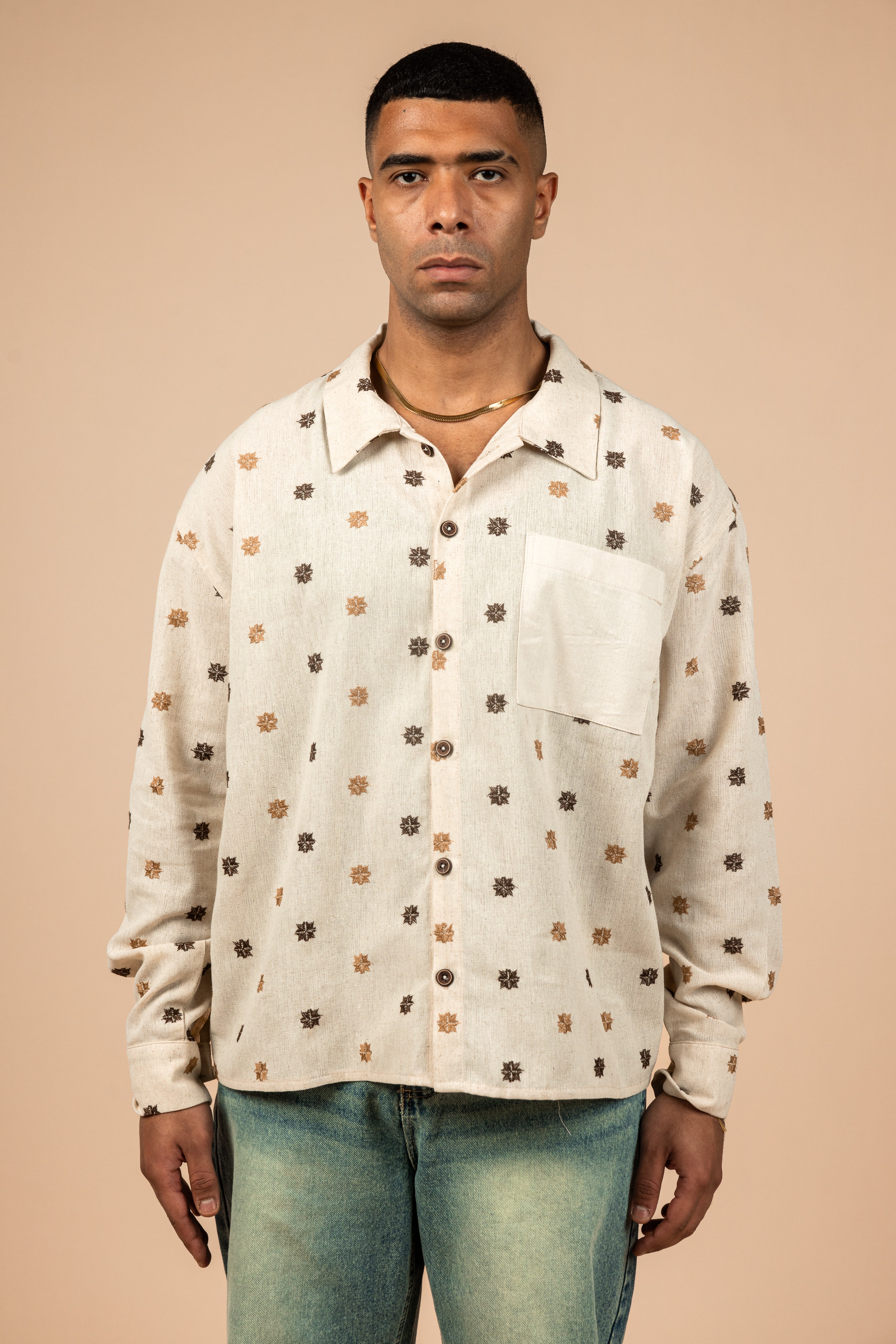 Embroidered Linen Shirt