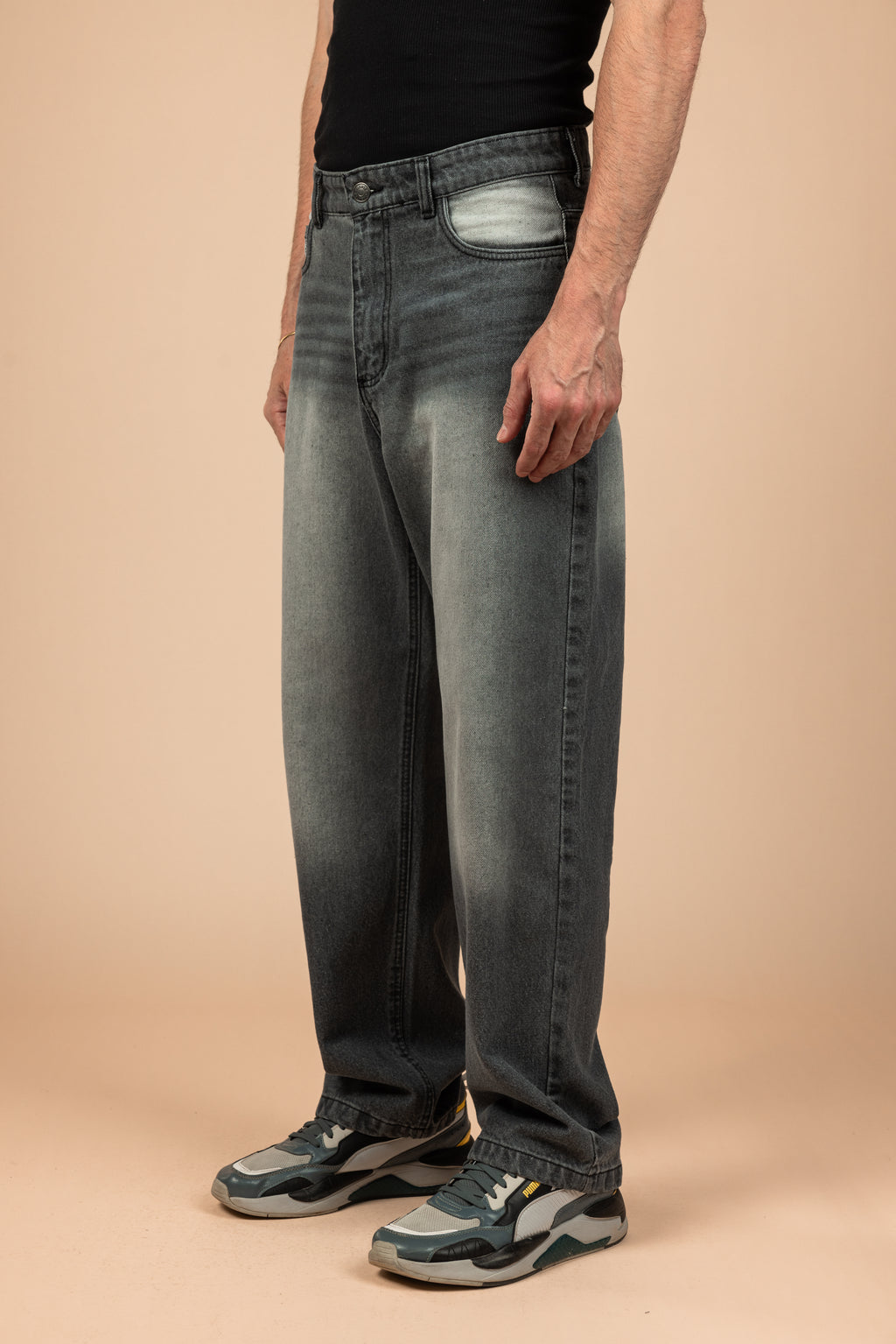 Ash Fade Wide Leg Jeans