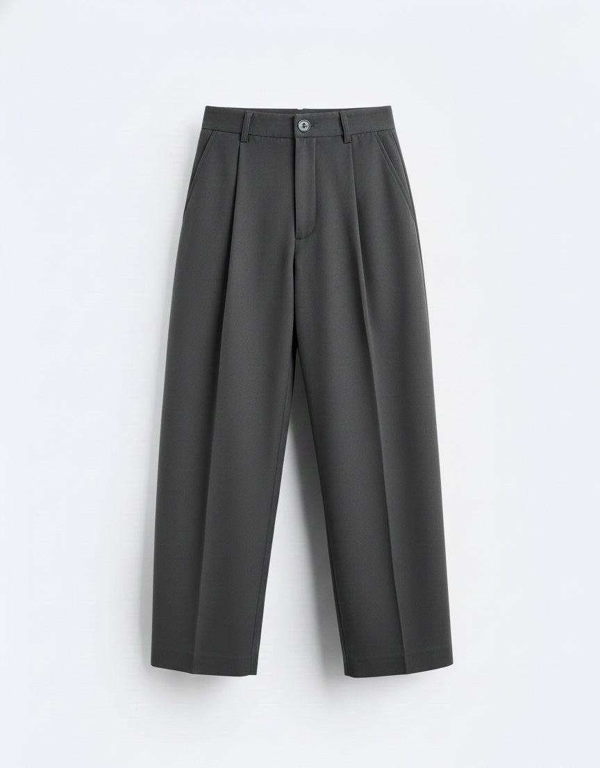 GRAY TAILORED PANTS