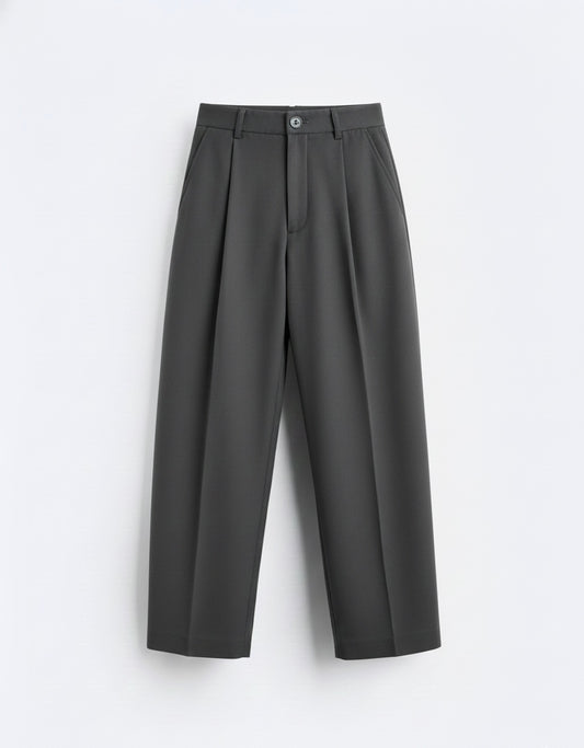 GRAY TAILORED PANTS