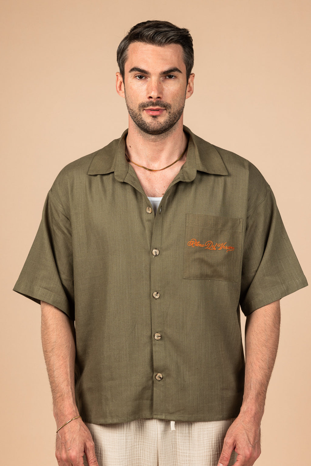 RDV Linen Shirt - Olive Green