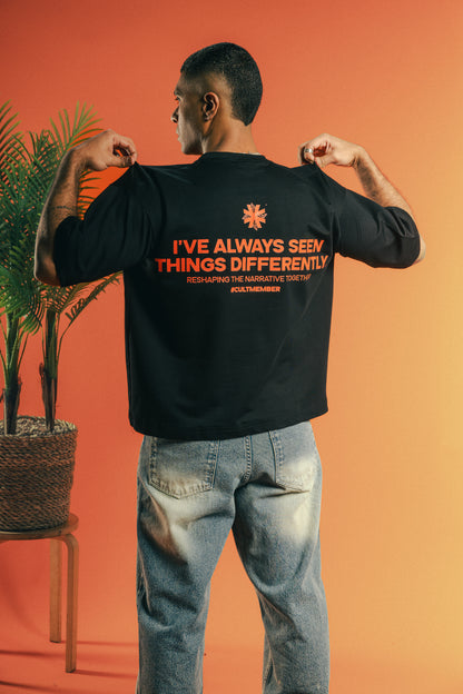 Unconventional Boxy Fit Tee - Black