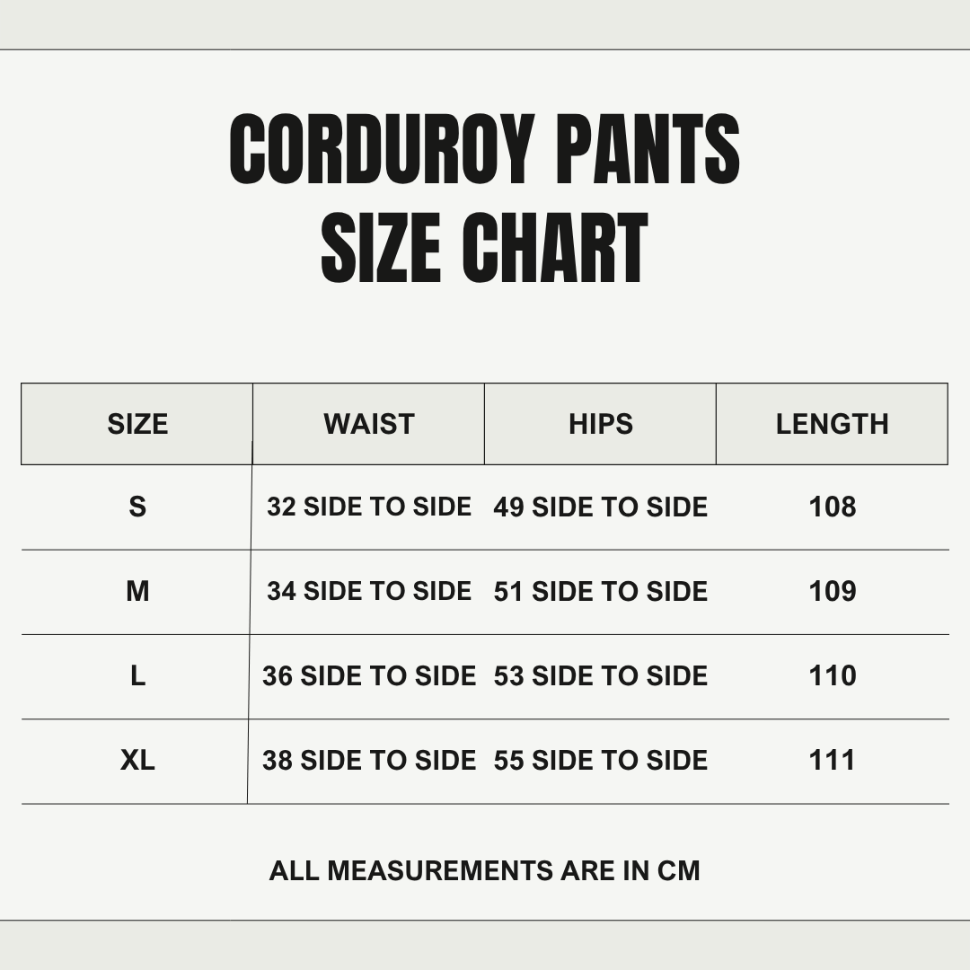 BLACK WIDE LEG CORDUROY PANTS
