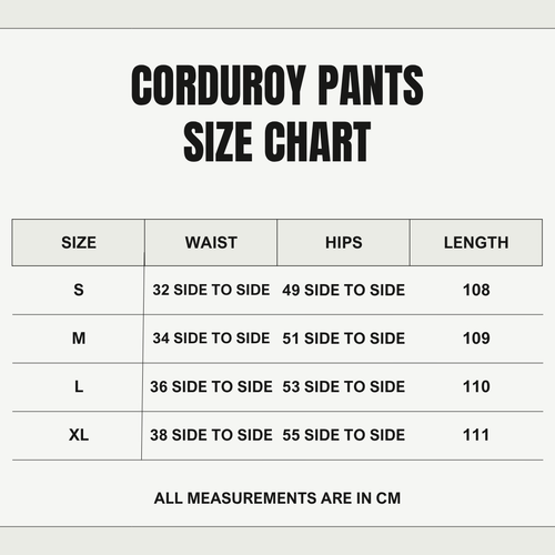 BLACK WIDE LEG CORDUROY PANTS