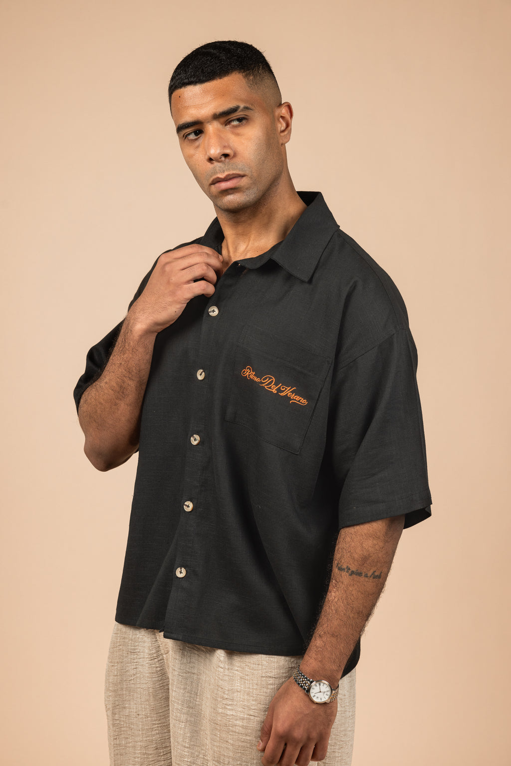 RDV Linen Shirt - Black