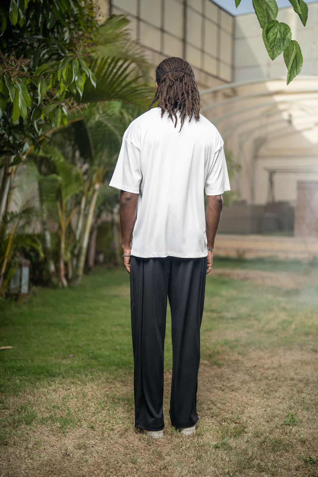 Oversized Ribbed T-Shirt - White