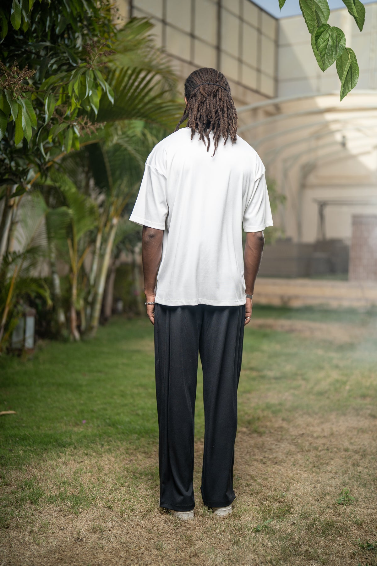 Oversized Ribbed T-Shirt - White