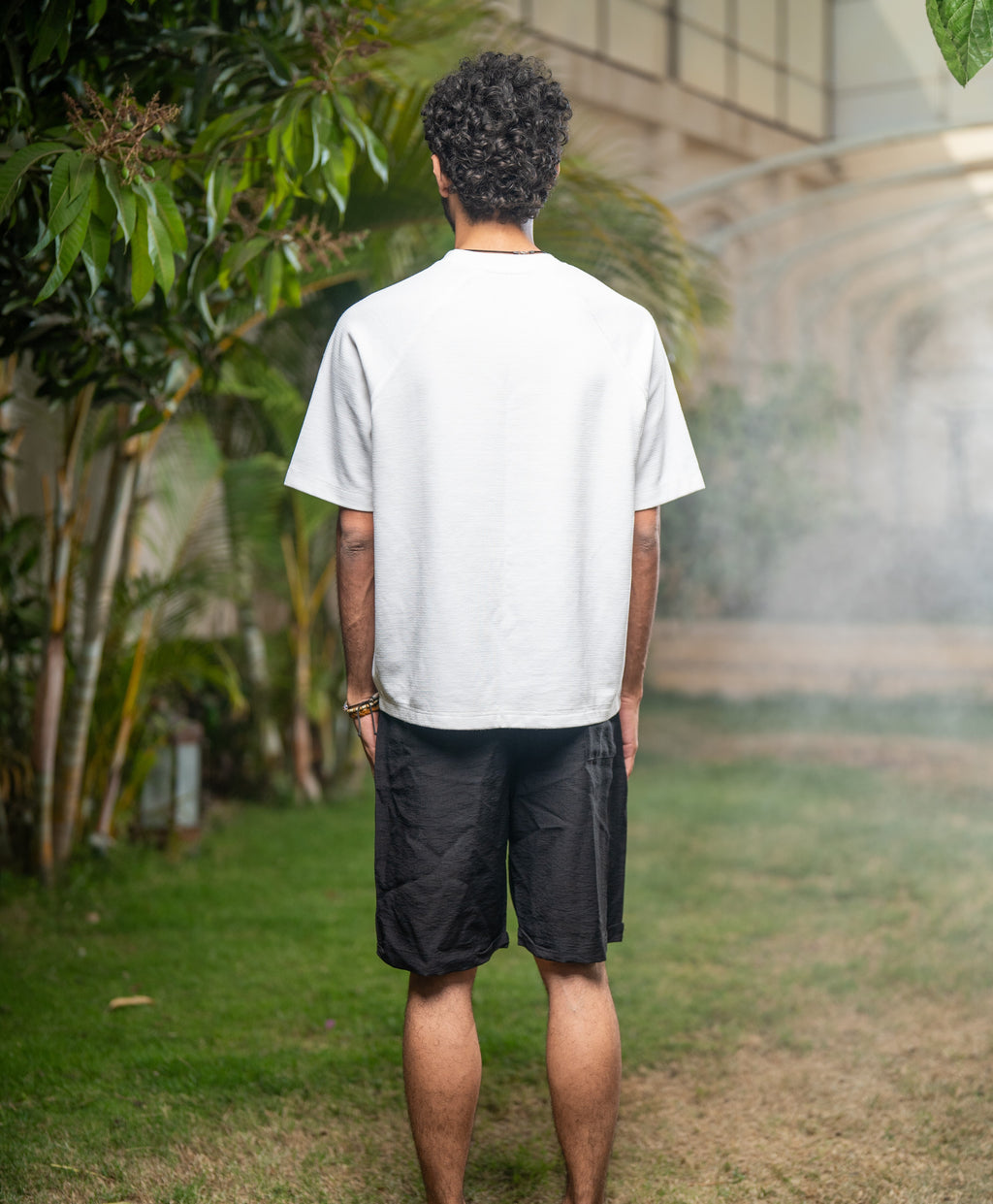 Oversized Linen Shorts - Black