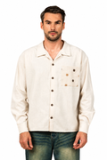 Beige Long Sleeve Linen Shirt