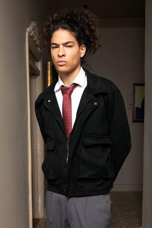 BLACK SUEDE JACKET