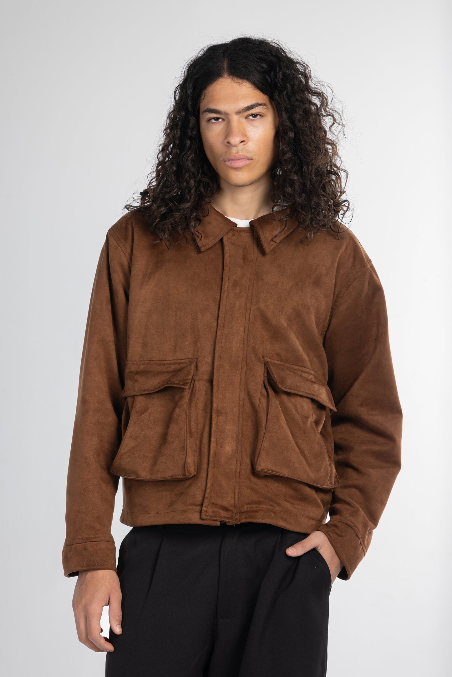 BROWN SUEDE JACKET