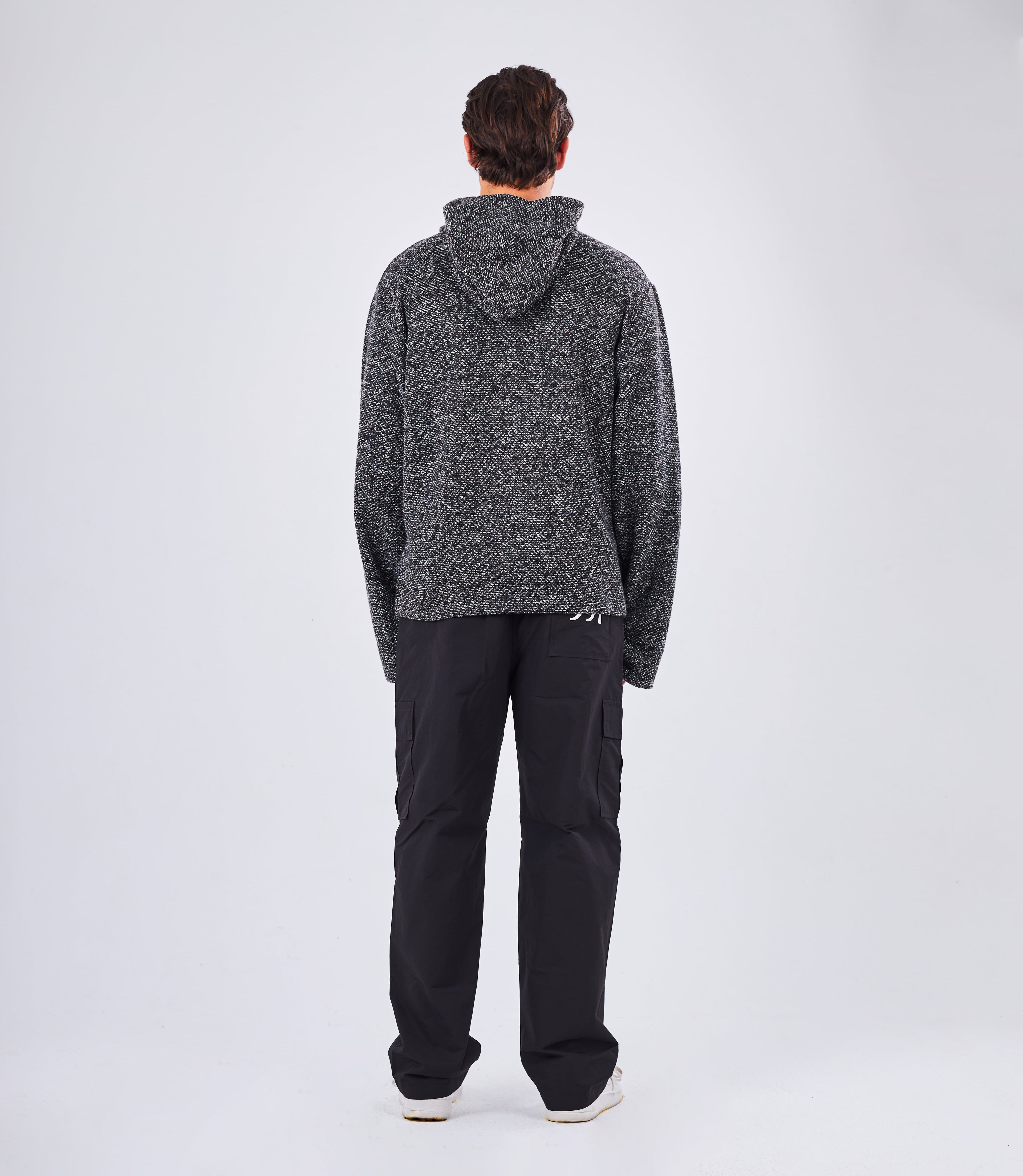 BACK KNITTED HOODIE