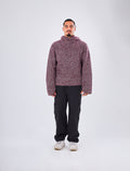 Burgundy KNITTED HOODIE