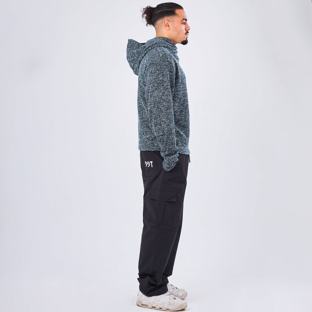 GREEN KNITTED HOODIE